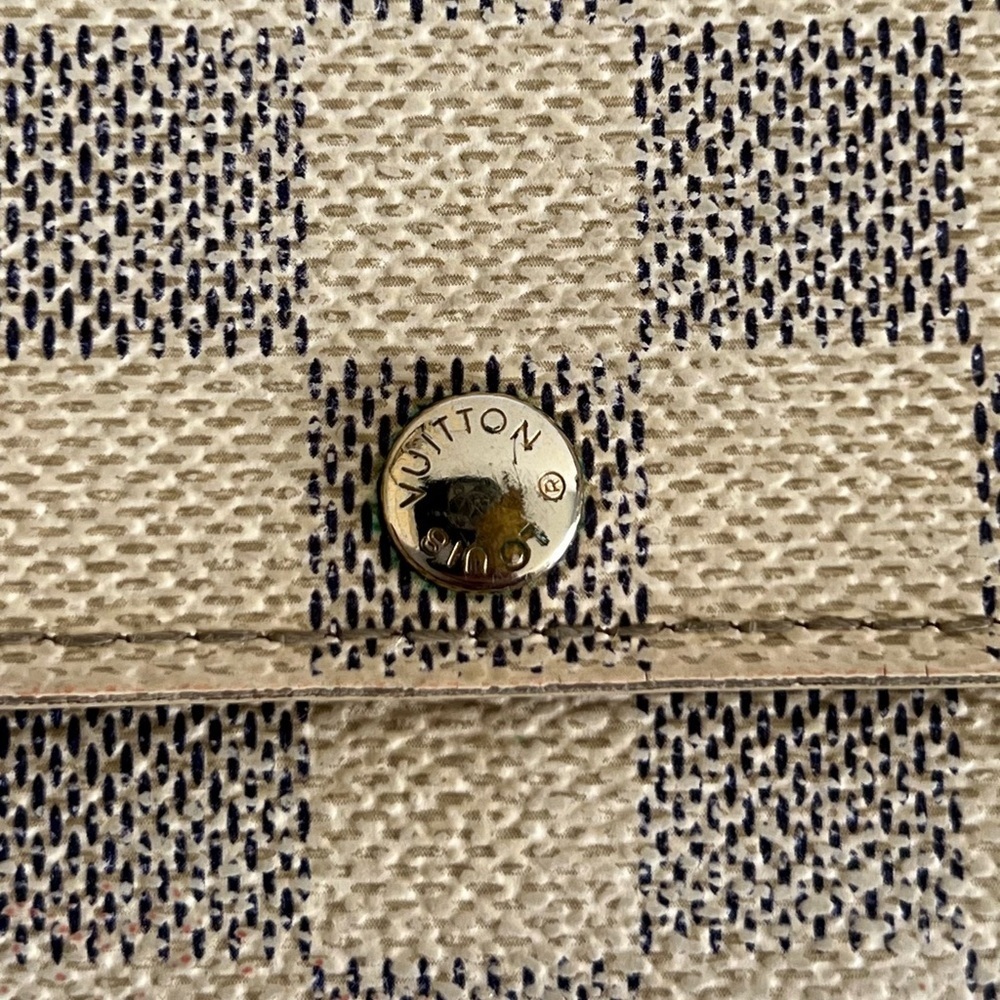 Louis Vuitton Damier Azur Sarah Wallet –Damier Azur Canvas Authentic Long Wallet - Picture 2 of 13